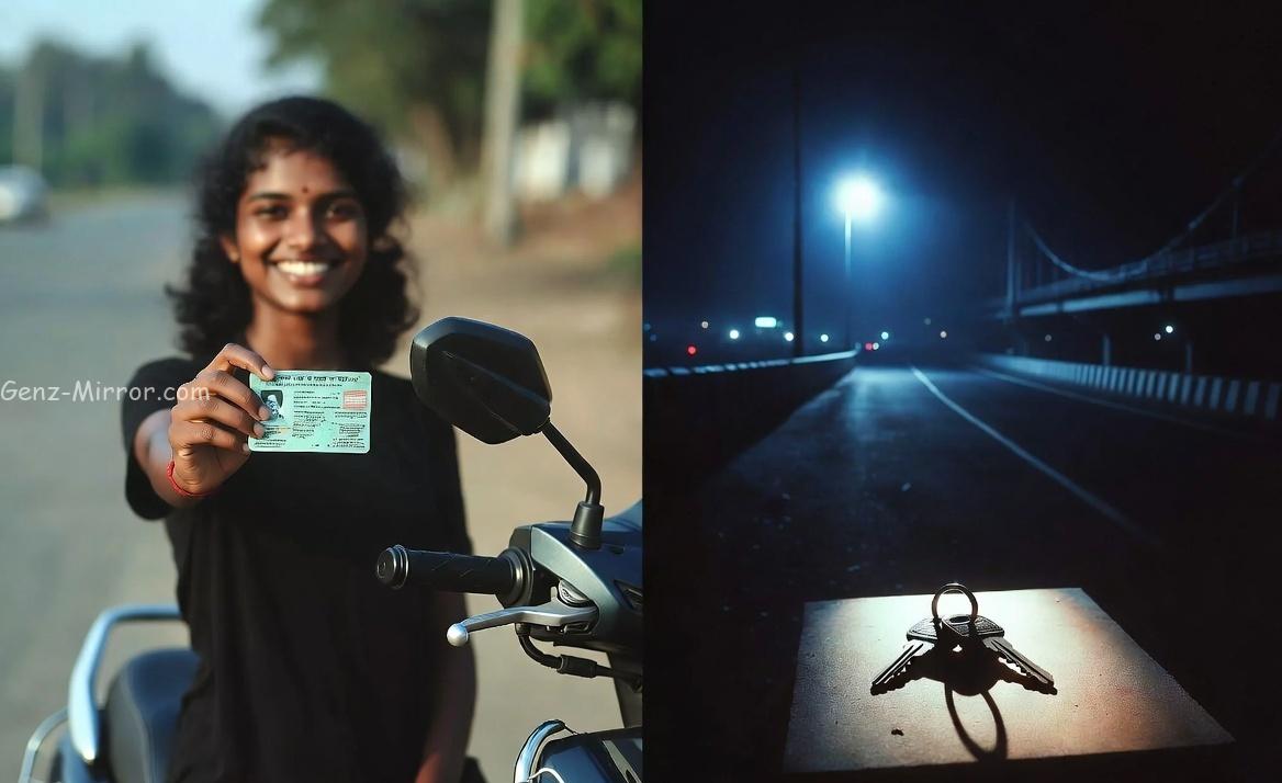 GenZ Mirror road safety cover displaying responsible youth with driving license in Kerala.
